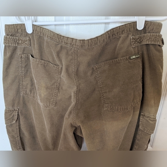 VTG Union Bay Womens Juniors Corduroy Cargo Pants Sz 17 Brown Drawstring Cuffs - Picture 9 of 12